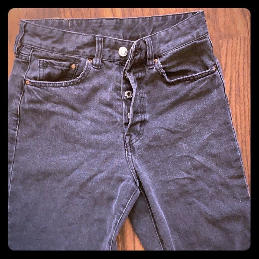 Vintage Black Denim Button up Jeans